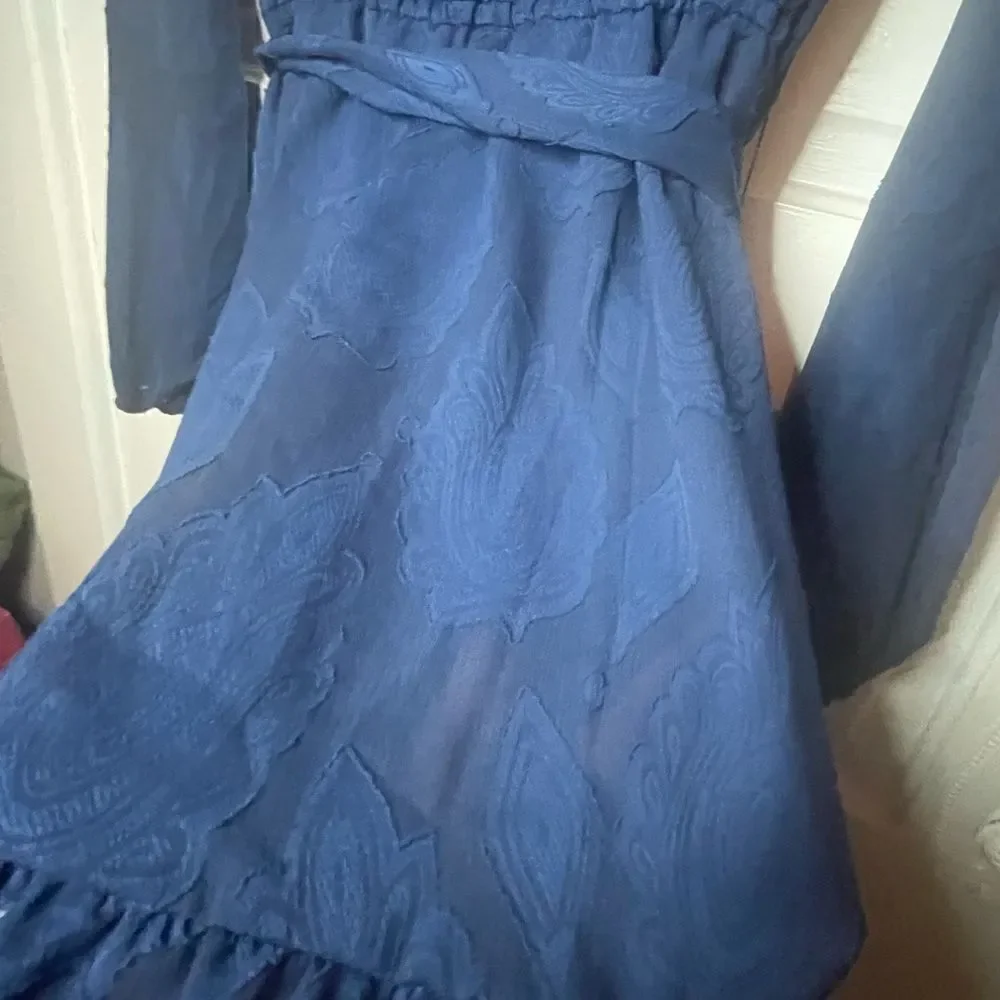NWTs Michael Kors Ruffled V-Neck Tiered Hem Dress Size Medium